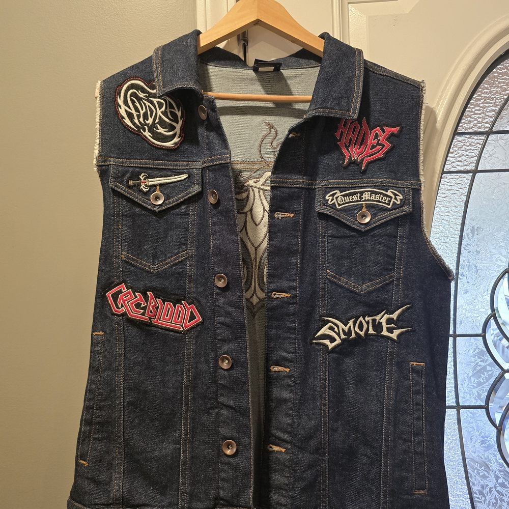 Disney Our Universe, Onward, Denim Vest with Band Patches